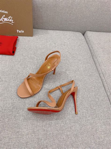 Replica Christian Louboutin Rosalie Sandals Mm In Nude Lambskin