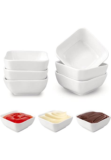 Amazon Guyuyii Sauce Bowls Set 1 2 Oz 6 Pack White Ceramic