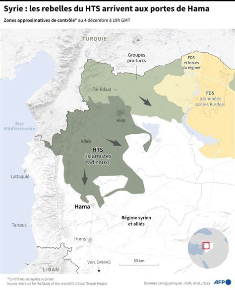 Syrie après avoir pris les villes d Alep et de Hama les rebelles aux