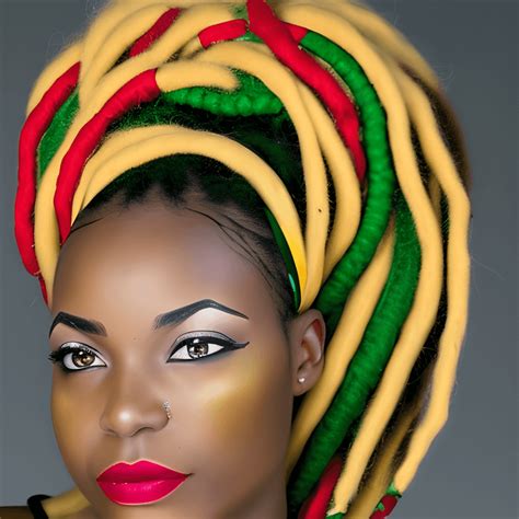 Beautiful African Woman With Dreadlocks · Creative Fabrica