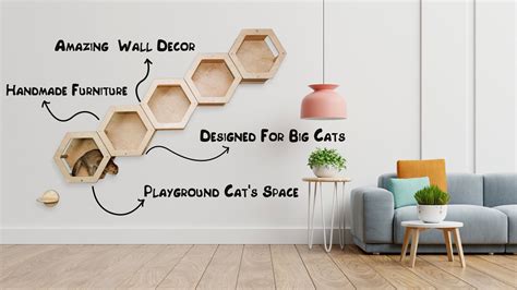 1 Cat Hexagon Catwalk Hexagon Cat Shelves Cat Climb Wall Cat Etsy