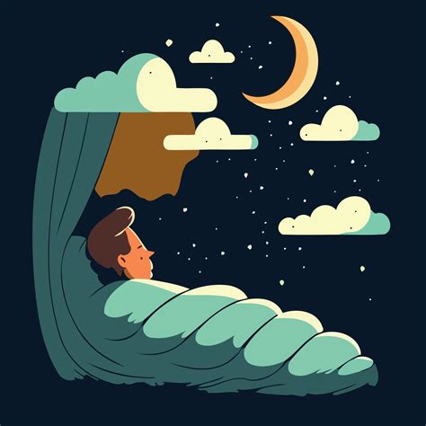 Human character sleeping at night 18884517 Vector Art at Vecteezy