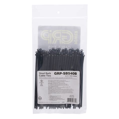 Black Steel Barb Lb Cable Tie Pack Nsi Industries