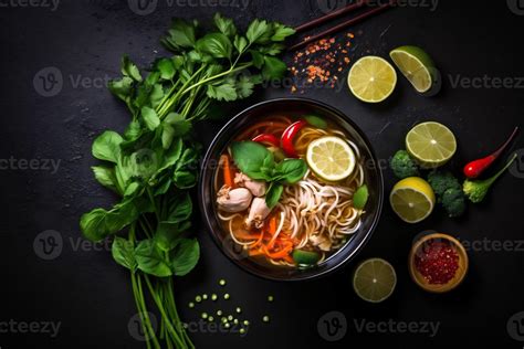 Soup Vegetable Asian Choi Hot Japanese Pak Bowl Meal Food Noodle Background 25720461 Stock
