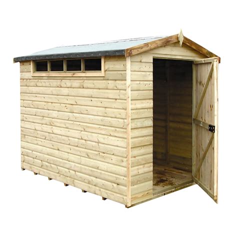 Shire 8 X 6ft Shiplap Apex Garden Security Shed Wilko