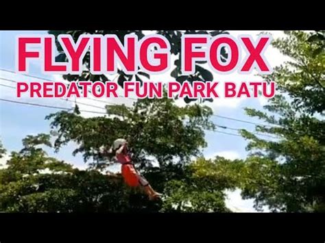 FLYING FOX DI PREDATOR FUN PARK BATU WISATA KELUARGA BATU MALANG YouTube