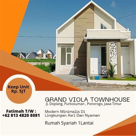 Dijual Rumah Lantai Syariah Cluster Di Kota Ponorogo Jawa Timur