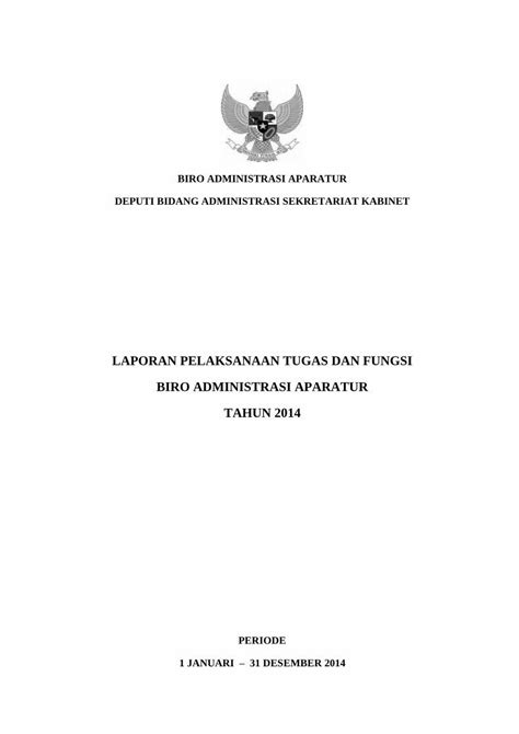 Pdf Laporan Pelaksanaan Tugas Dan Fungsi Biro … Dokumen Tips