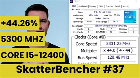 SkatterBencher #37: Intel Core i5-12400 Overclocked to 5300 MHz - SkatterBencher