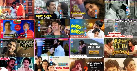 Top 20+ Telugu Melody Songs Lyrics - Telugu Songs Lyrics (తెలుగు) - Song Lyrics Collection ...