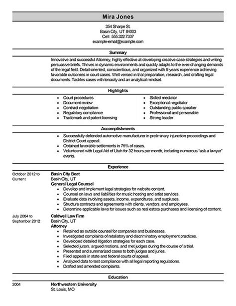 Best Lawyer Resume Example Livecareer Resume Examples Resume