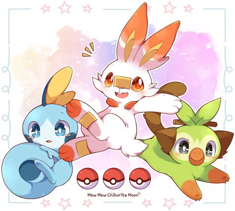 Scorbunny Sobble And Grookey By Chikoritamoon On Deviantart