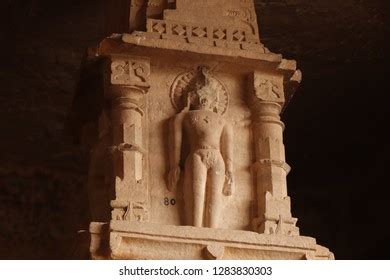 Naked Statues Jain Trithankaras Gopachal Rockcut Stock Photo 1283830303 Shutterstock