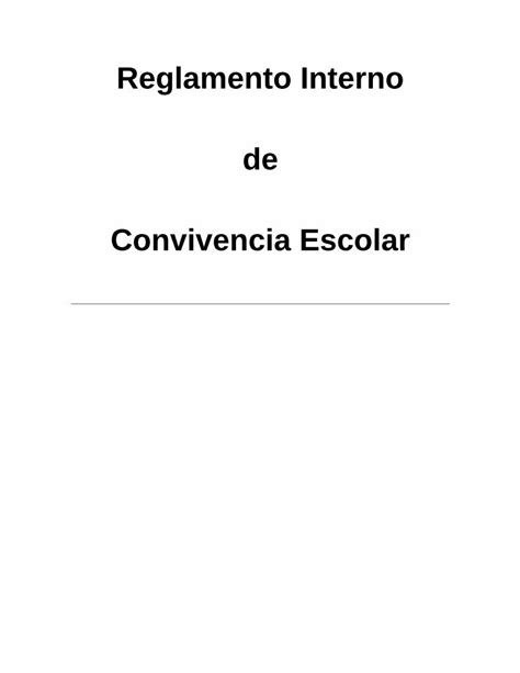 PDF Reglamento Interno De Convivencia Escolar Lpsa Cl Ley N