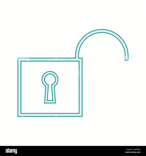 Beautiful Unlocked Vector Line Icon Stock Vector Image Art Alamy