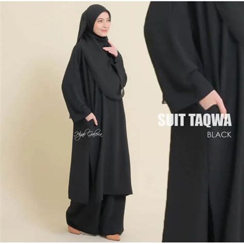 Set Arafah Suit Hijrah Ironless Set Haji Umrah By Hijab Galeria Suit