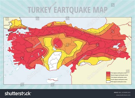 The Map Of The Turkey Earthquake Zones Vector Royalty Free Stock Vector 2259081261