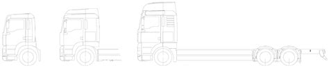 2001 Man Tga 6x2 Low Bakwagen Heavy Truck Blueprints Free Outlines