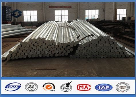 69KV HDG Octagonal Galvanized Steel Pole For 30FT 35FT Distribution