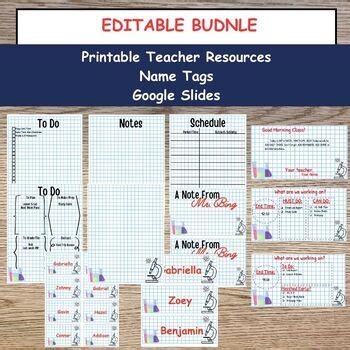 Science Graph Classroom Theme BUNDLE by Windham Classroom Company