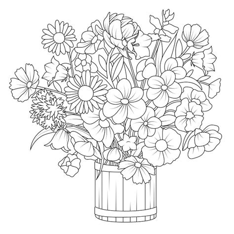 Free Color Printable Bouquet Flowers