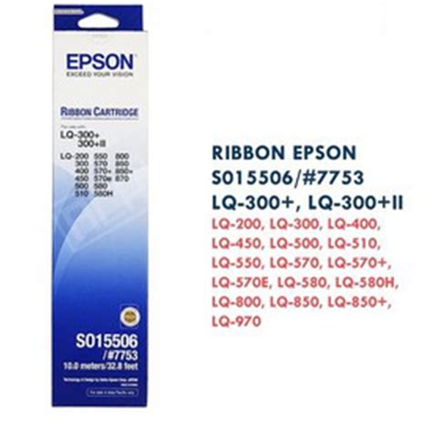 Epson Original Ribbon Cartridge 10m Black LQ 300 LQ 300 II LQ 400 LQ