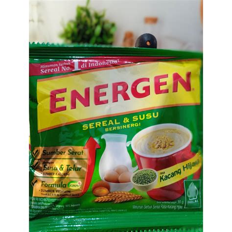 Jual Energen Sereal Rasa Kacang Hijau Coklat Sachet 30 Gram Shopee Indonesia