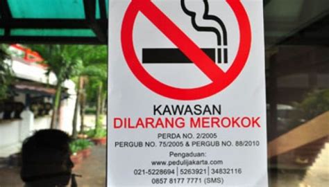 Kawasan Dilarang Merokok Sesuai Undang Undang Kesehatan Signage