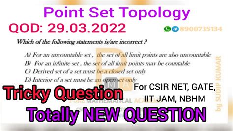 Csir Net Gate Iit Jam Real Analysis Solution Qod 29032022 Nbhm