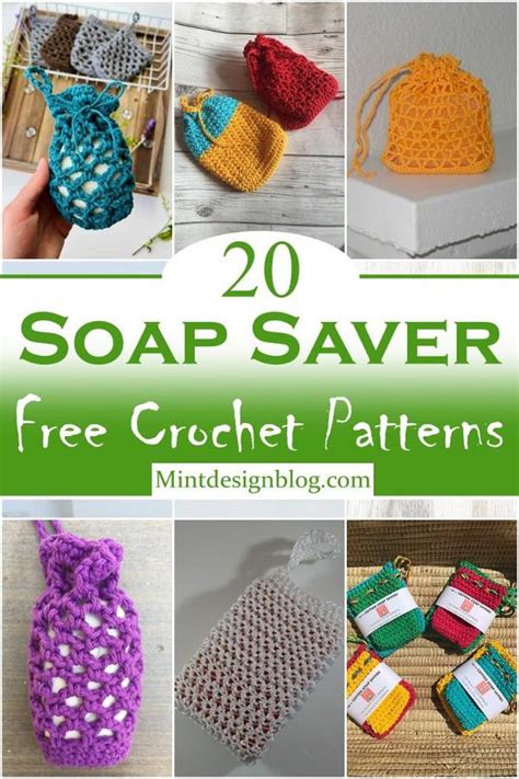 20 Crochet Soap Saver Patterns For Bathroom Mint Design Blog