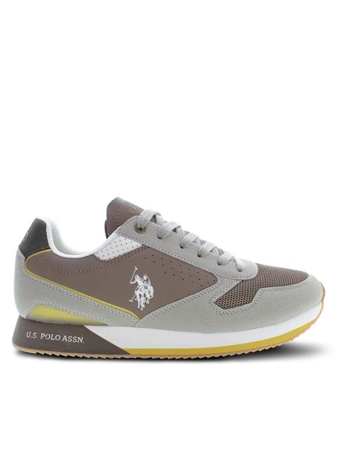 U S Polo Assn Sneakersy Nobil NOBIL003C Beżowy Modivo pl