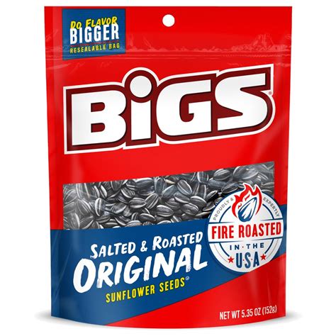 Bigs Salted And Roasted Original Sunflower Seeds 5 35 Oz Bag