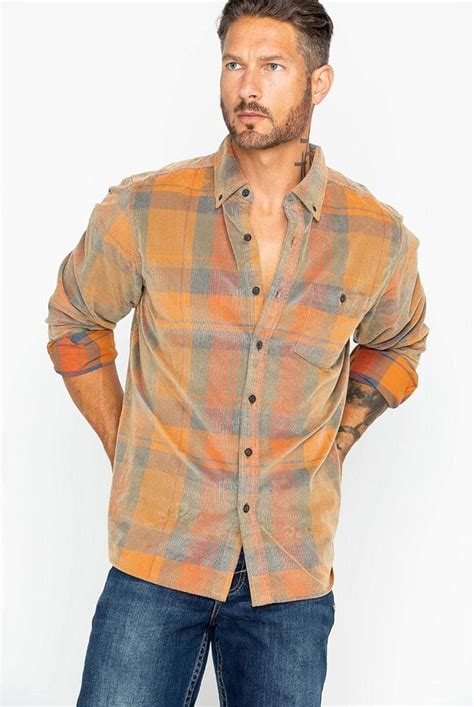 North River Men S Plaid Corduroy Shirt Nrm6283 At Amazon Men’s Clothing Store