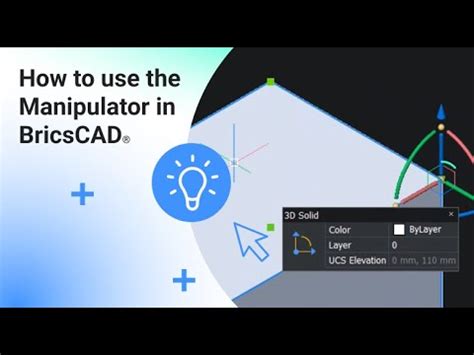 How To Use The Manipulator In Bricscad Youtube