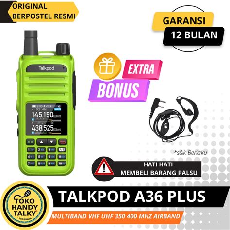Jual TALKPOD A36 PLUS A36P MULTI BAND HT AIRBAND VHF UHF 350 400 Mhz ...