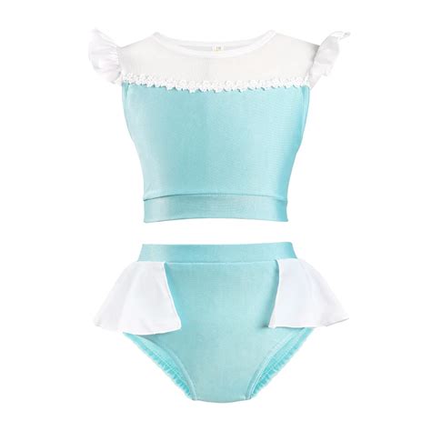 Disney Traje De Ba O De Jasmine Y Elsa Para Ni A Conjunto De Bikini De Unicornio Isabela