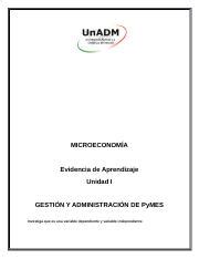 Gmic U Ea X Docx Microeconom A Evidencia De Aprendizaje Unidad I