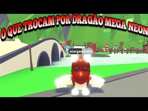 O Que Trocam Por Um Drag O Mega Neon No Adopt Me Roblox Youtube