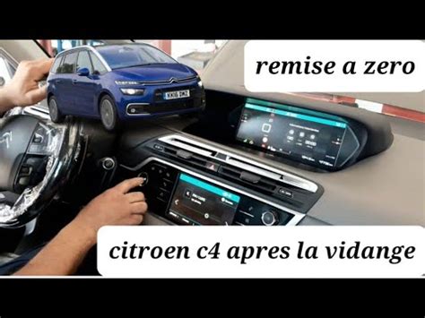 Citroën c4 Picasso comment faire une remise à zéro après la vidange