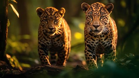 Premium AI Image | A captivating shot of wild jaguars in the Amazon ...