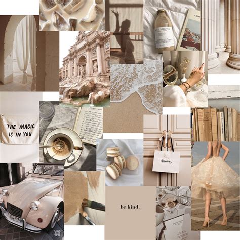 Beige Neutral Photo Wall Collage Kit Digital Download Set Etsy