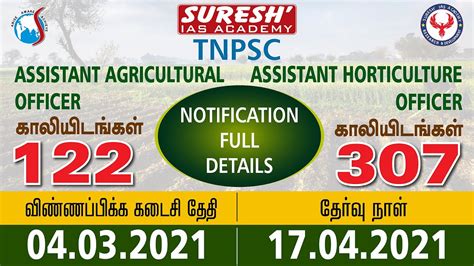 TNPSC Notification 2021 AAO AHO Suresh IAS Academy YouTube