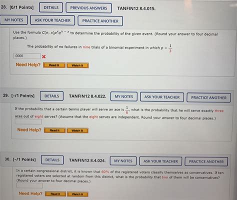 Solved 28 O 1 Points DETAILS PREVIOUS ANSWERS TANFIN12 Chegg