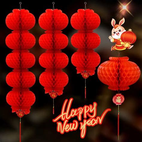 Traditional Chinese Red Paper Lantern For 2023 Chinese New Year ...