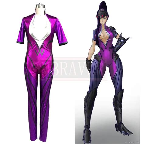 Ow Game Amelie Lacroix Widowmaker Cosplay Costume Video Game Cosplay Sexy Costume Purple Catsuit