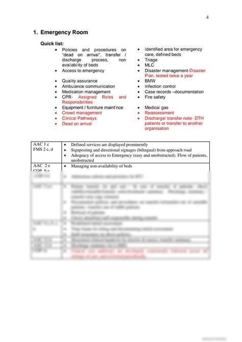 Solution Checklist Nabh 5th Edition Studypool