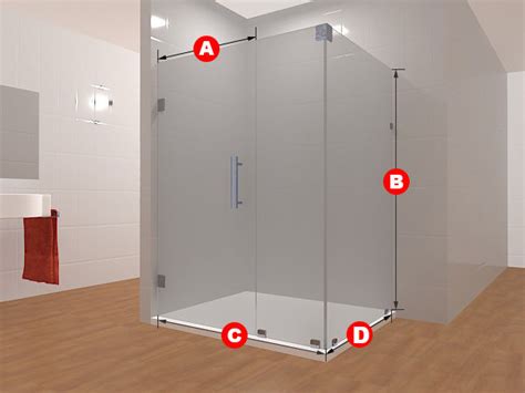 90 Degree Frameless Glass Shower Layout 2 Sizes Build