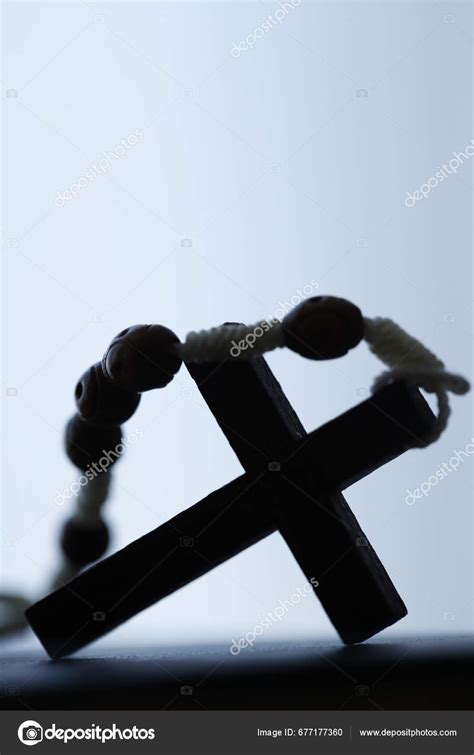 Silhouette Christian Cross Bible Stock Photo by ©godongphoto 677177360