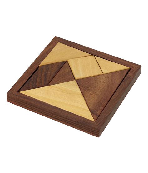 Crafts'man Brown Wooden Tangram Puzzle - Buy Crafts'man Brown Wooden ...