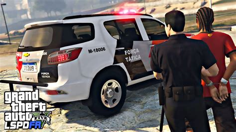 FORÇA TATICA EM AÇÃO USUARIOS NA PRAÇA PMESP GTA 5 ROTINA POLICIAL